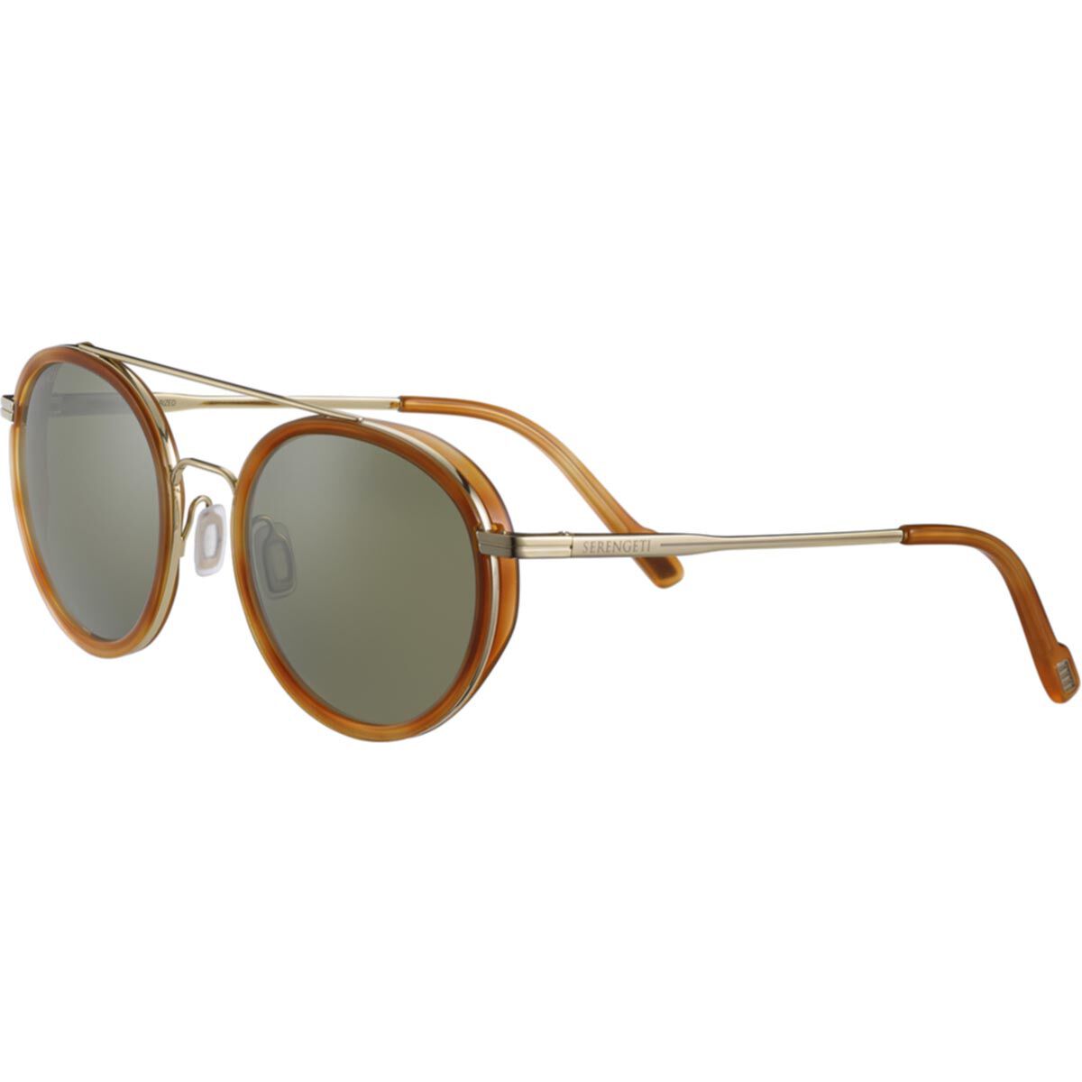 GEARY, Orange Turtoise Acetate with Light Gold Metal-Mineral Polarized 555nm Cat 3 to 3, hi-res image number null